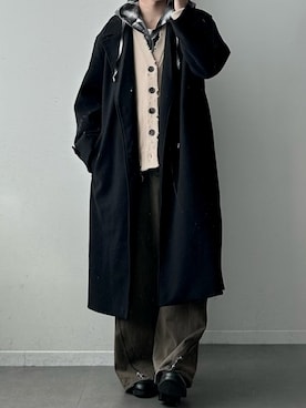 「アイテム（カーディガン/ボレロ）」を使った、つぐ吉さん（メンズ・173cm）の冬コーディネート