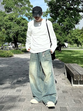 「アイテム（キャップ）」を使った、つぐ吉さん（メンズ・173cm）の秋コーディネート
