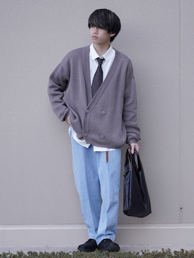 「アイテム（イヤーカフ）」を使った、つぐ吉さん（メンズ・172cm・20代）の冬コーディネート