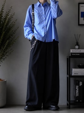 「LUENNA（ルエナ）のアイテム（パンツ）」を使った、つぐさん（メンズ・173cm）の秋コーディネート