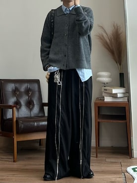 「アイテム（カーディガン/ボレロ）」を使った、つぐ吉さん（メンズ・173cm）の秋コーディネート