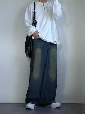 「molk（モルク）の【molk】ボリュームソールキャンバススニーカー（スニーカー）」を使った、つぐさん（メンズ・173cm）の秋コーディネート