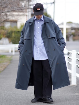 「ADER error（アーダーエラー）のアイテム（帽子）」を使った、つぐ吉さん（メンズ・172cm）の春コーディネート