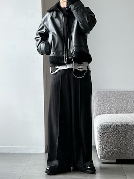 「アイテム（ムートンコート）」を使った、つぐ吉さん（メンズ・173cm）の秋コーディネート