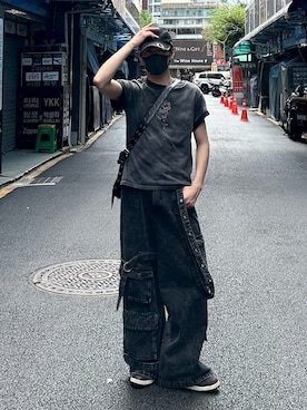 「CIASENSE（シアセンス）のアイテム（ショルダーバッグ）」を使った、つぐ吉さん（メンズ・173cm）の秋コーディネート