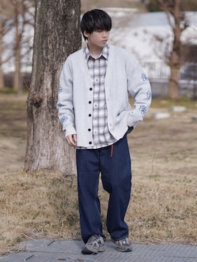 「アイテム（イヤーカフ）」を使った、つぐ吉さん（メンズ・172cm・20代）の春コーディネート