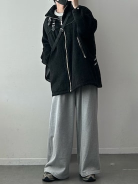 「アイテム（スウェットパンツ）」を使った、つぐ吉さん（メンズ・173cm・20代）の冬コーディネート