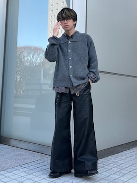 「アイテム（カーディガン/ボレロ）」を使った、つぐ吉さん（メンズ・173cm・20代）の冬コーディネート