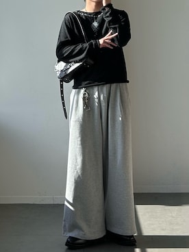 「アイテム（スウェットパンツ）」を使った、つぐ吉さん（メンズ・173cm）の秋コーディネート