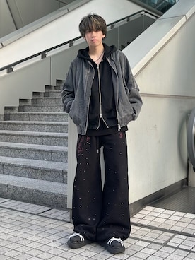 「アイテム（ブルゾン）」を使った、つぐ吉さん（メンズ・173cm・20代）の秋コーディネート