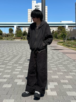 【ANDER HUNK】 オーバーダイダブルジップアップパーカー セール】Overdyed Double Zip-up Parker/オーバーダイダブル