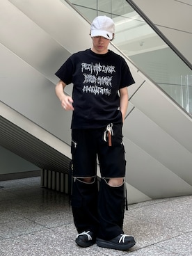 「アイテム（キャップ）」を使った、つぐ吉さん（メンズ・173cm・20代）の夏コーディネート