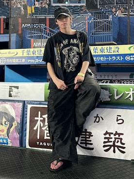 「OOFOS（ウーフォス）のアイテム」を使った、つぐ吉さん（メンズ・173cm）の夏コーディネート