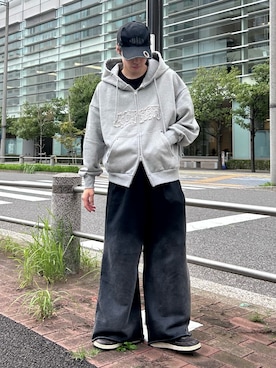 「アイテム（スウェットパンツ）」を使った、つぐ吉さん（メンズ・173cm）の秋コーディネート