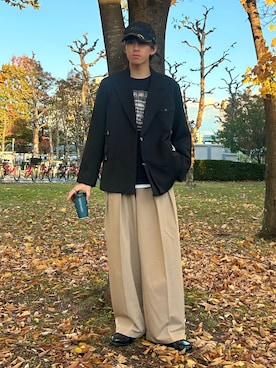 「アイテム（テーラードジャケット）」を使った、つぐ吉さん（メンズ・173cm・20代）の秋コーディネート