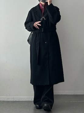 「アイテム（チェスターコート）」を使った、つぐ吉さん（メンズ・173cm）の冬コーディネート