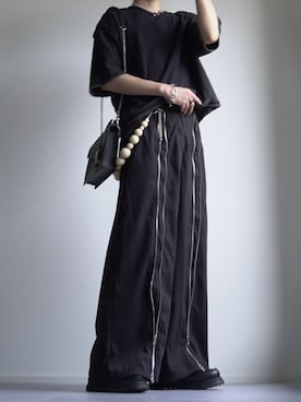 「アイテム（スラックス）」を使った、つぐ吉さん（メンズ・173cm）の夏コーディネート