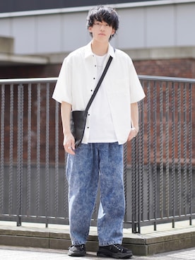 「アイテム（イヤリング）」を使った、つぐ吉さん（メンズ・172cm・20代）の春コーディネート