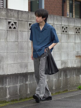 「Confirm（コンファーム）のアイテム」を使った、つぐ吉さん（メンズ・173cm）の夏コーディネート