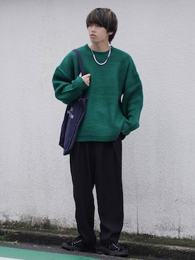 「MASONPRINCE（メイソンプリンス）のアイテム（アクセサリー）」を使った、つぐ吉さん（メンズ・172cm）の秋コーディネート