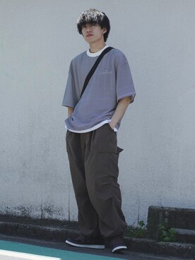 「アイテム（イヤーカフ）」を使った、つぐ吉さん（メンズ・172cm・20代）の春コーディネート