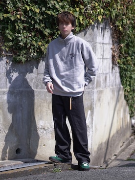 「NO NEED（ノーニード）のアイテム（パンツ）」を使った、つぐ吉さん（メンズ・173cm）の春コーディネート