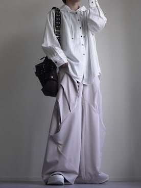 「アイテム（スラックス）」を使った、つぐ吉さん（メンズ・173cm・20代）の夏コーディネート