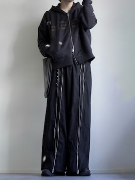 「NILWAY（ニルウェイ）のアイテム（スラックス）」を使った、つぐ吉さん（メンズ・173cm）の冬コーディネート