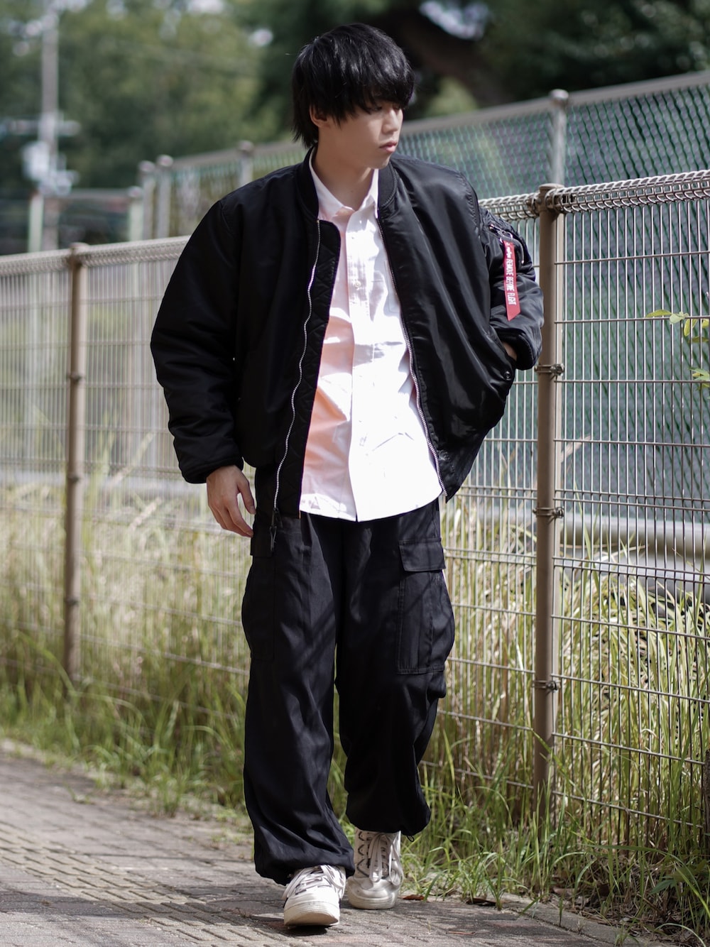 90s alpha industries MA-1 （かつきくん着用） Vintage 90s Alpha Industries MA-1 Reversible Bomber Jacket Army