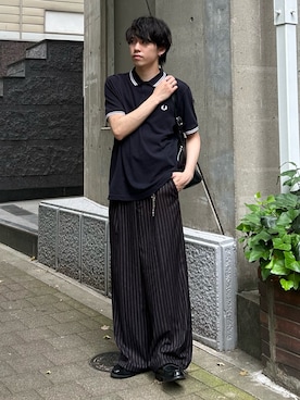 「FRED PERRY（フレッドペリー）のアイテム」を使った、つぐ吉さん（メンズ・173cm）の夏コーディネート