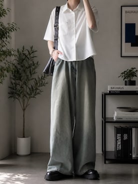 「ADRER（アドラー）のアイテム」を使った、つぐ吉さん（メンズ・173cm）の夏コーディネート