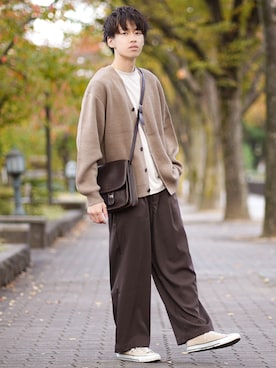 「DEVICE（デバイス）のアイテム」を使った、つぐさん（メンズ・172cm）の秋コーディネート