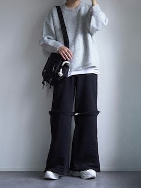 「molk（モルク）の【molk】ボリュームソールキャンバススニーカー（スニーカー）」を使った、つぐさん（メンズ・173cm）の秋コーディネート