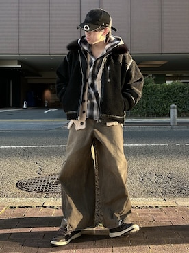 「アイテム（カーディガン/ボレロ）」を使った、つぐ吉さん（メンズ・173cm・20代）の冬コーディネート