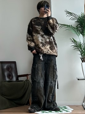 「ANDER HUNK（アンダーハンク）のアイテム（パンツ）」を使った、つぐ吉さん（メンズ・173cm）の秋コーディネート