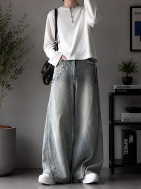 「EVOLVERA（エボルヴェラー）のアイテム」を使った、つぐ吉さん（メンズ・173cm）の夏コーディネート
