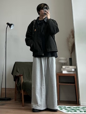 「アイテム（スウェットパンツ）」を使った、つぐ吉さん（メンズ・173cm）の秋コーディネート