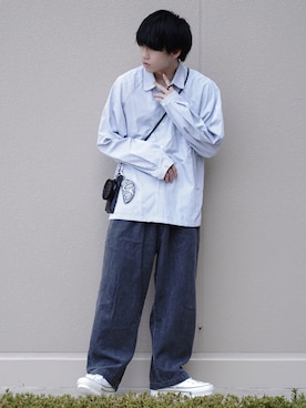 「アイテム（イヤーカフ）」を使った、つぐ吉さん（メンズ・172cm）の秋コーディネート