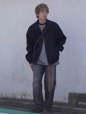 「INTERPLAY（インタープレイ）のアイテム」を使った、つぐ吉さん（メンズ・172cm）の秋コーディネート