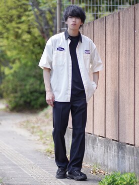 「アイテム（イヤリング）」を使った、つぐ吉さん（メンズ・172cm・20代）の春コーディネート