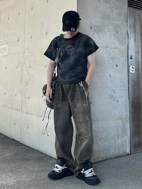 「アイテム（デニムパンツ）」を使った、つぐ吉さん（メンズ・173cm・20代）の夏コーディネート