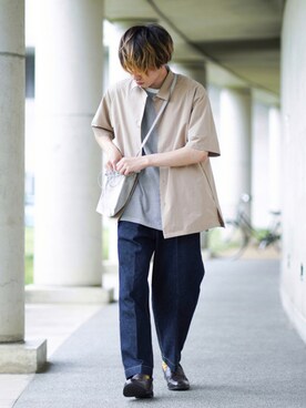 「UNIQLO（ユニクロ）の50色ソックス（消臭機能付き）（ソックス/靴下）」を使った、つぐ吉さん（メンズ・172cm）の夏コーディネート