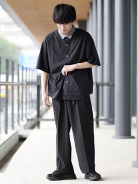 「ETELIO（エテリオ）の【2点セット】サージカルステンレスフープ　イヤーカフ　巾着付き（イヤーカフ）」を使った、つぐ吉さん（メンズ・172cm）の夏コーディネート