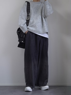 「molk（モルク）の【molk】ボリュームソールキャンバススニーカー（スニーカー）」を使った、つぐさん（メンズ・173cm）の秋コーディネート