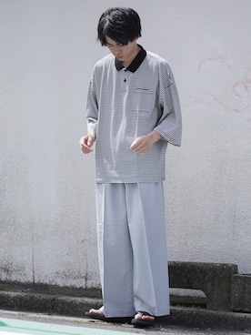 「アイテム（サンダル）」を使った、つぐ吉さん（メンズ・172cm・20代）の夏コーディネート