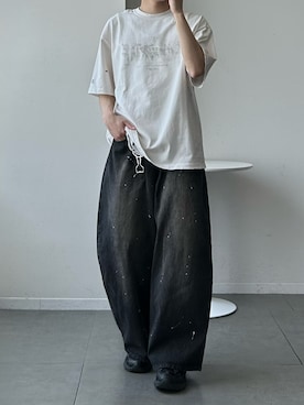 「WISH FOR EVER（ウィッシュフォーエバー）のアイテム」を使った、つぐ吉さん（メンズ・173cm）の夏コーディネート