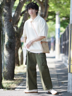 「Like Us（ライクアス）のアイテム」を使った、つぐ吉さん（メンズ・172cm）の夏コーディネート