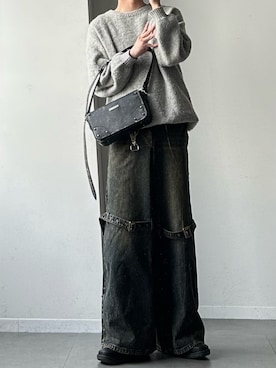 「アイテム（バッグ）」を使った、つぐ吉さん（メンズ・173cm）の冬コーディネート