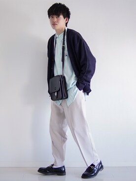「Dr. Martens（ドクターマーチン）のDr.Martens　ADRIAN SNAFFLE（ドレスシューズ）」を使った、つぐ吉さん（メンズ・172cm）の冬コーディネート