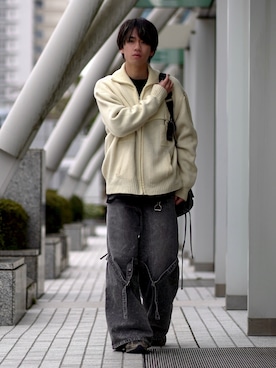 「Spielio（シュピーリオ）のアイテム」を使った、つぐ吉さん（メンズ・173cm）の春コーディネート